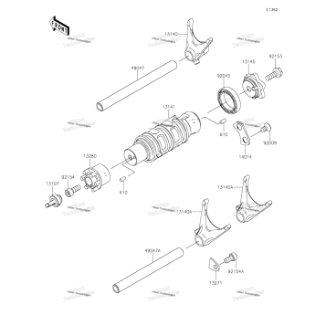 GEAR CHANGE DRUM/SHIFT FORK(S)