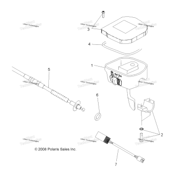 STEERING, CONTROLS, THROTTLE ASM. & CABLE
