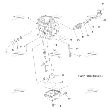 ENGINE, CARBURETOR LOWER