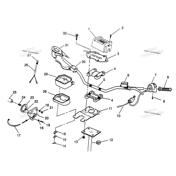 STEERING HANDLEBAR 6X6 400L W968740 & 6X6 400L NORWEGIAN