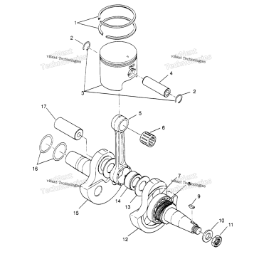 CRANKSHAFT & PISTON 4X4 300