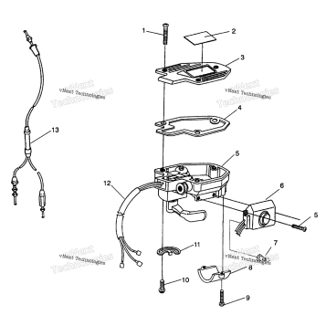 CONTROLS THROTTLE ASM./CABLE 6X6 350L