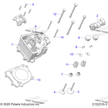 ENGINE, CYLINDER HEAD, CAM & VALVES