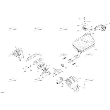 ENGINE - EXHAUST - 900 ACE