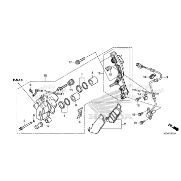 FRONT BRAKE CALIPER (ABS)