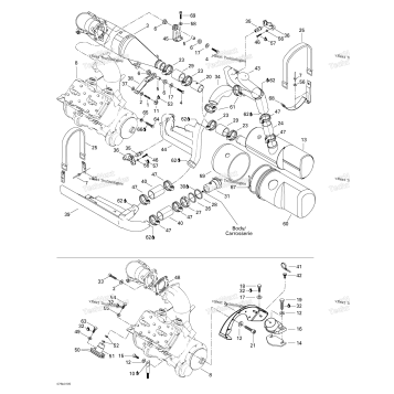 ENGINE SUPPORT AND MUFFLER