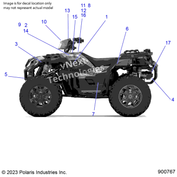 BODY, DECALS AND COMPONANTS, 3 PC