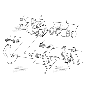 FRONT BRAKE ASSEMBLY 4X4 300