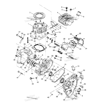 CRANKCASE & CYLINDER 6X6 400L U.S. , SWEDISH S958740 & NORWE