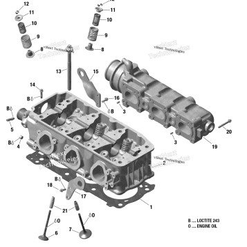 CYLINDER HEAD AND EXHAUST MANIFOLD