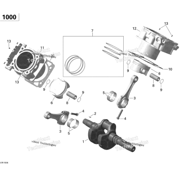 CRANKSHAFT, PISTON AND CYLINDER