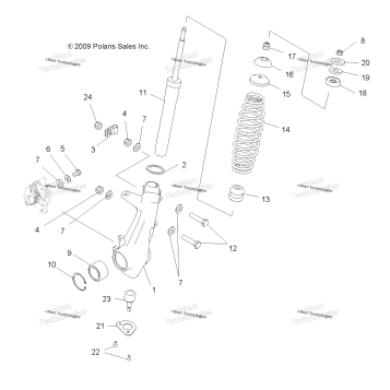 SUSPENSION, FRONT STRUT A19SDE57F1/SDA57F1