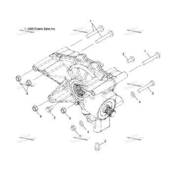 DRIVE TRAIN, REAR GEARCASE MOUNTING