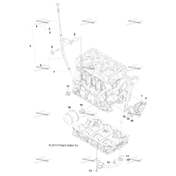 ENGINE, OIL SYSTEM AND DIPSTICK