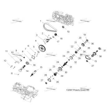 DRIVE TRAIN, MAIN GEARCASE INTERNAL
