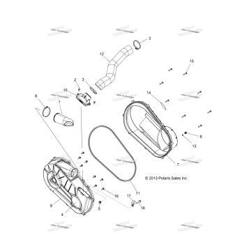 DRIVE TRAIN, CLUTCH COVER & DUCTING