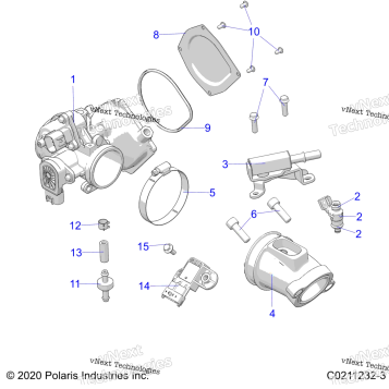 ENGINE, THROTTLE BODY & FUEL RAIL