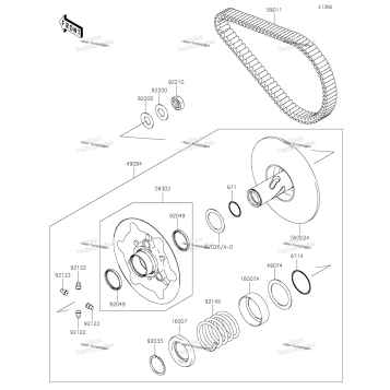 DRIVEN CONVERTER/DRIVE BELT
