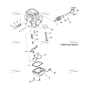 ENGINE, CARBURETOR, LOWER