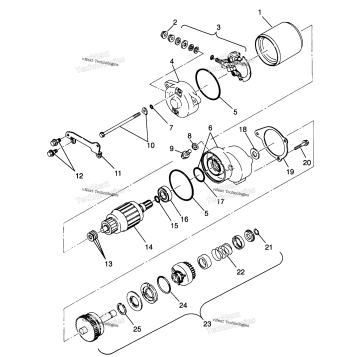 STARTING MOTOR 6X6 400L W968740 & 6X6 400L NORWEGIAN