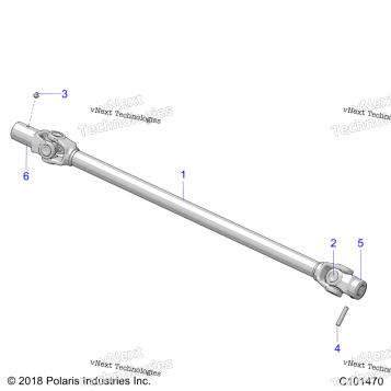 DRIVE TRAIN, PROP SHAFT, FRONT 24SXE95PP