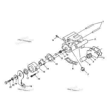 REAR BRAKE ASSEMBLY 6X6 350L