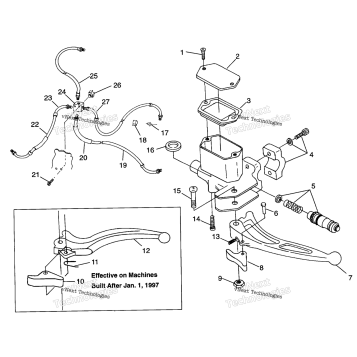 CONTROLS MASTER CYLINDER/BRAKE LINE MAGNUM 2X4