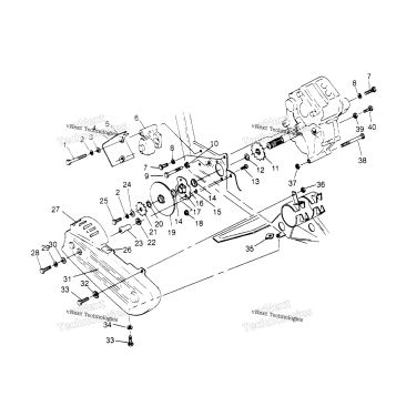 GEARCASE/BRAKE & CHAIN COVER MOUNTING SCRAMBLER