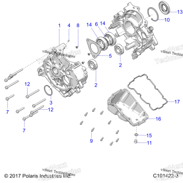 ENGINE, CRANKCASE A19SDE57F1/SDA57F1