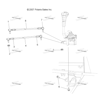 DRIVE TRAIN, GEAR SELECTOR MOUNTING