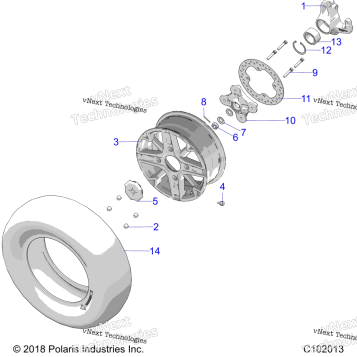 WHEELS, FRONT & HUB A20SXE85AF/AP/A9/CAF/CAP/CA9/V85AP/CAP