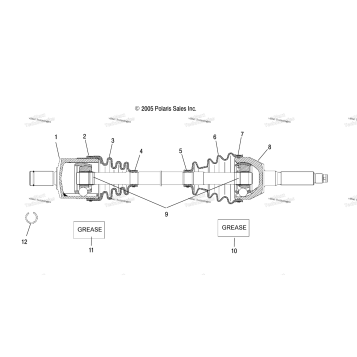 DRIVE SHAFT, FRONT /AB/AD/AF (4999200099920009B08)