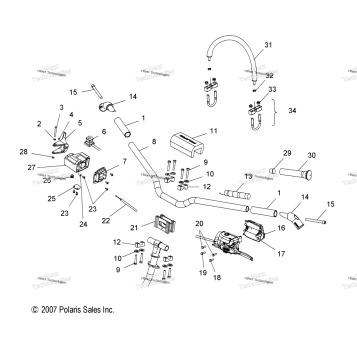 STEERING, HANDLEBAR MOUNTING & CONTROLS