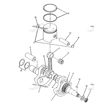 CRANKSHAFT & PISTON ASSEMBLY 250 4X6