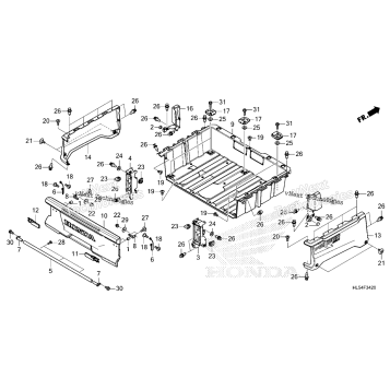 BED PLATE@REAR GATE