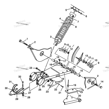 SWING ARM/SHOCK MOUNTING XPLORER 400L