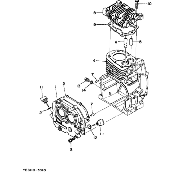 CYLINDER - CRANKCASE (YP20G)