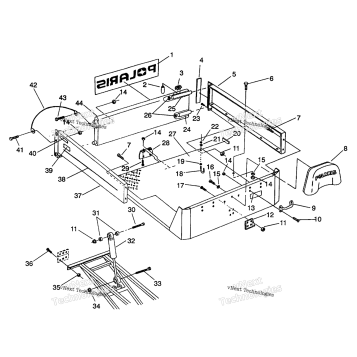 REAR BED MOUNTING 6X6 350L