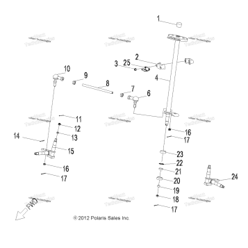 STEERING, STEERING POST & TIE ROD ASM