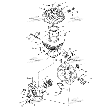 CRANKCASE & CYLINDER 2X4 300