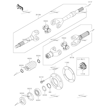 DRIVE SHAFT-REAR