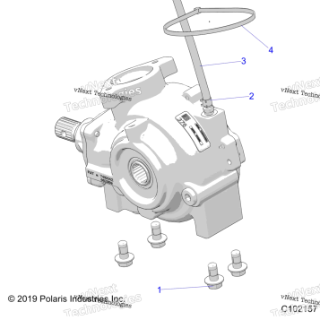 DRIVE TRAIN, GEARCASE MOUNTING, FRONT 24SXE95PP