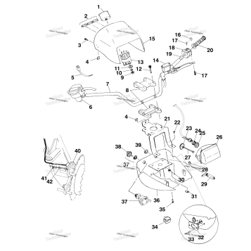 HANDLEBAR & HEADLIGHT POD A99CH50EB