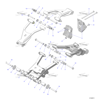 SUSPENSION, REAR CONTROL ARM, MOUNTING