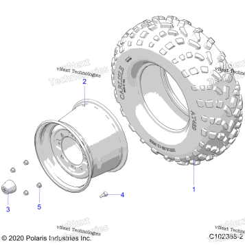 WHEELS, REAR TIRE