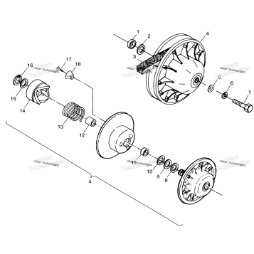 DRIVEN CLUTCH XPLORER 300