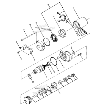 STARTING MOTOR ASSEMBLY UPDATED 5/90
