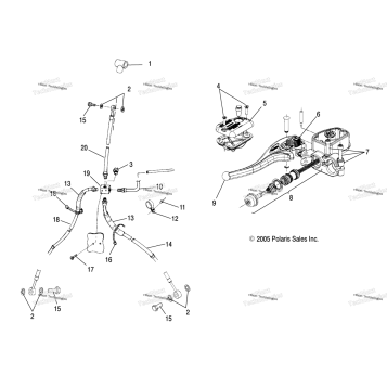 BRAKE, HAND/BRAKE LINE