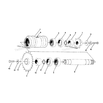DETAILSFRONT DRIVE ASSEMBLY CENTER TIGHTENER ASSEMBLYPN 1380023