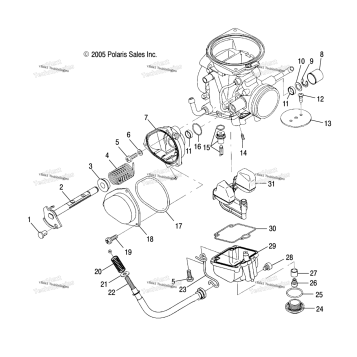 ENGINE, LOWER CARBURETOR